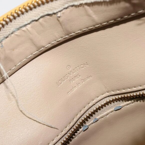 LOUIS VUITTON Monogram Vernis Houston Hand Bag Beige LV Auth - Picture 14 of 16